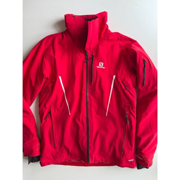 SALOMON Speed AdvancedSkin Dry Red Nylon Ripstop Ski Shell Jacket, Size M - Picture 3 of 16